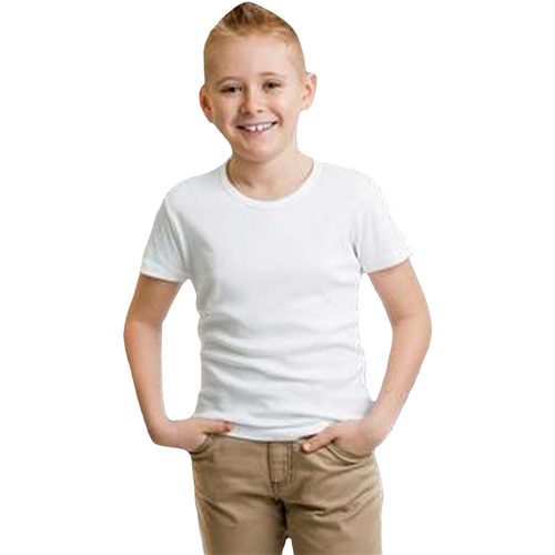 Abbigliamento Unisex bambino T-shirts a maniche lunghe Casual Classics AB262 Bianco