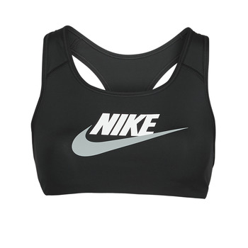 Abbigliamento Donna Reggiseno sportivo Nike Swoosh Medium-Support Non-Padded Graphic Sports Bra Black / White / Particle / Grigio