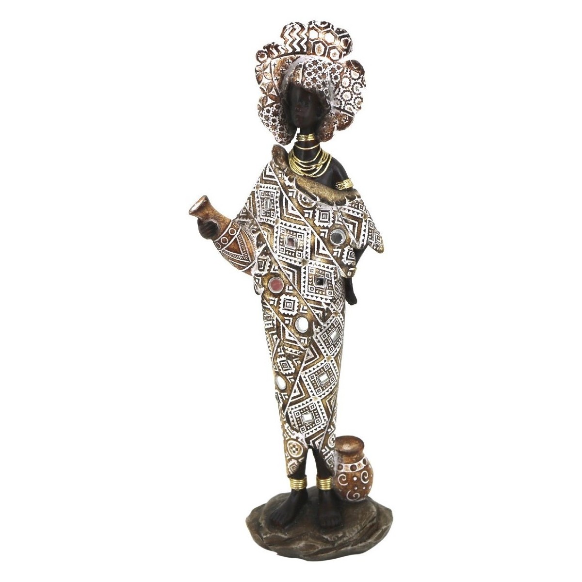 Casa Statuette e figurine Signes Grimalt Figura Africana Grigio