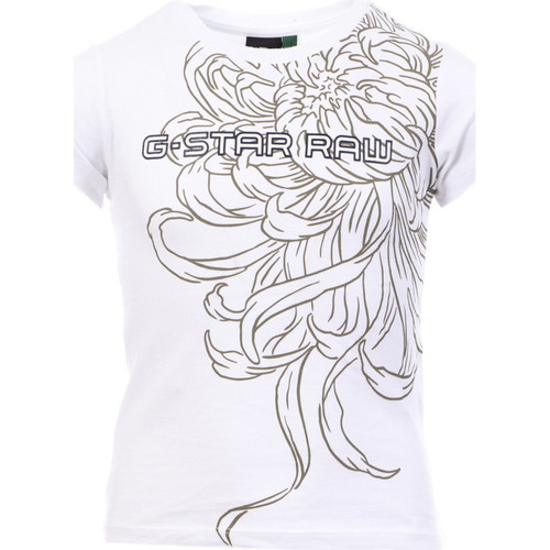Abbigliamento Bambino T-shirt maniche corte G-Star Raw SQ10706 Bianco