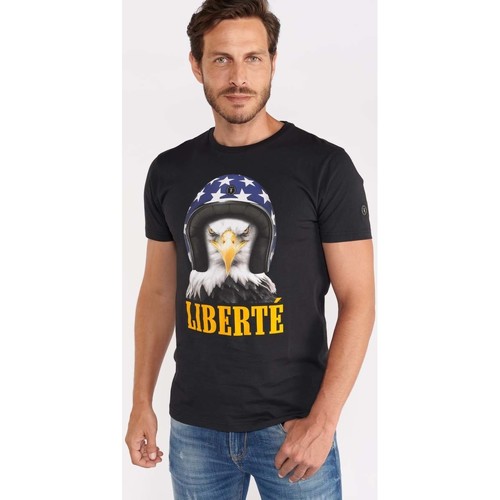 Abbigliamento Uomo T-shirt & Polo Le Temps des Cerises T-shirt LEAVEN Nero