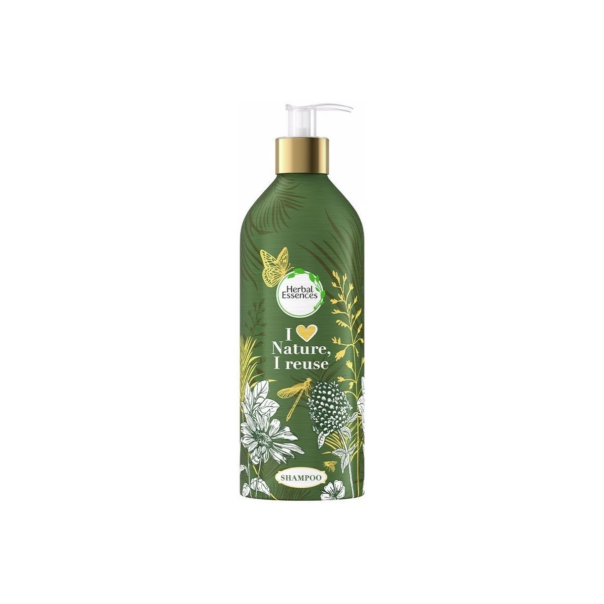 Bellezza Shampoo Herbal Essence Botella Rellanable Aluminio Argan Champú 