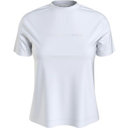Abbigliamento Donna T-shirt maniche corte Calvin Klein Jeans Shrunken institutional Bianco