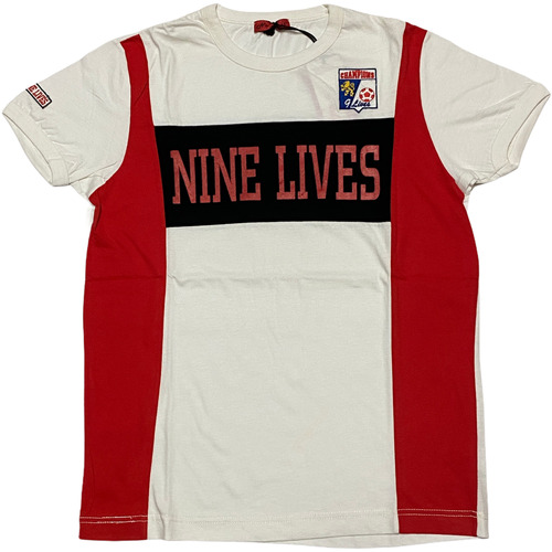 Abbigliamento Uomo T-shirt maniche corte Nine Lives ATRMPN-31414 Bianco