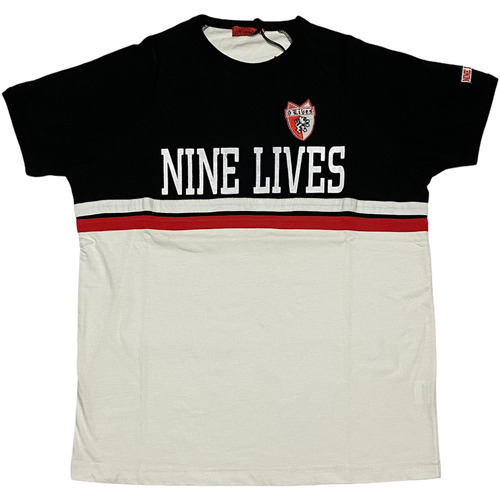 Abbigliamento Uomo T-shirt maniche corte Nine Lives ATRMPN-31415 Bianco