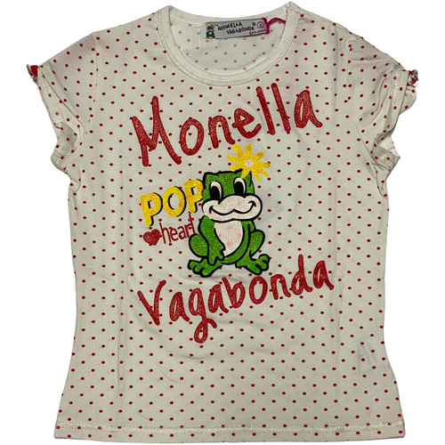 Abbigliamento Bambina T-shirt maniche corte Monella Vagabonda ATRMPN-31513 Bianco