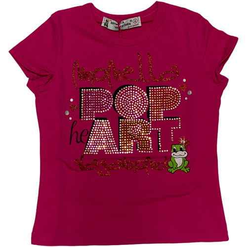 Abbigliamento Bambina T-shirt maniche corte Monella Vagabonda ATRMPN-31514 Rosa