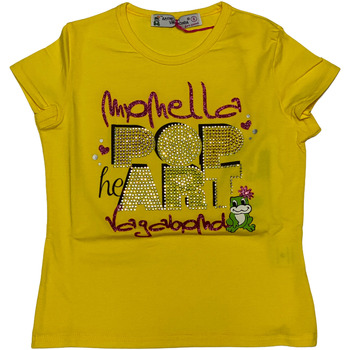 Abbigliamento Bambina T-shirt maniche corte Monella Vagabonda ATRMPN-31516 Giallo