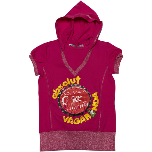 Abbigliamento Bambina T-shirt maniche corte Monella Vagabonda ATRMPN-31517 Rosa