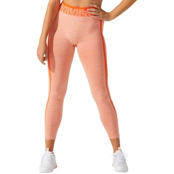 Abbigliamento Donna Pantaloni Asics Cropped Logo Seamless Tight Arancio