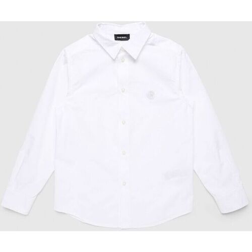 Abbigliamento Bambino Camicie maniche lunghe Diesel 00J4QM KXB25 CSBILL-K100 WHITE Bianco