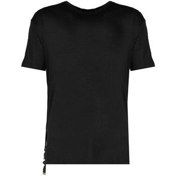 Abbigliamento Uomo T-shirt maniche corte Les Hommes LKT144 740U | Relaxed Fit Lyocell T-Shirt Nero