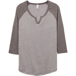 Abbigliamento Donna T-shirts a maniche lunghe Alternative Apparel Outfield 50/50 Grigio