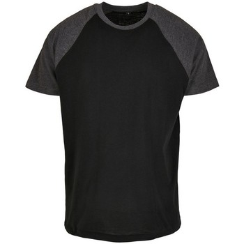 Abbigliamento Uomo T-shirts a maniche lunghe Build Your Brand BY007 Nero