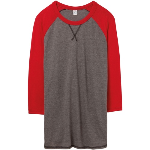 Abbigliamento Uomo T-shirts a maniche lunghe Alternative Apparel Dugout 50/50 Rosso