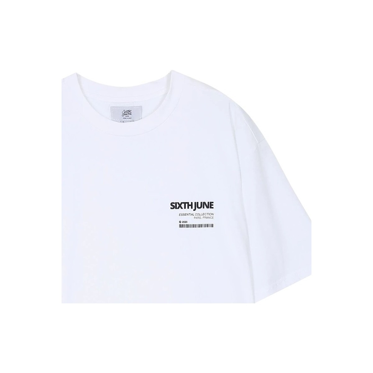 Abbigliamento Uomo T-shirt maniche corte Sixth June T-shirt  Barcode Bianco