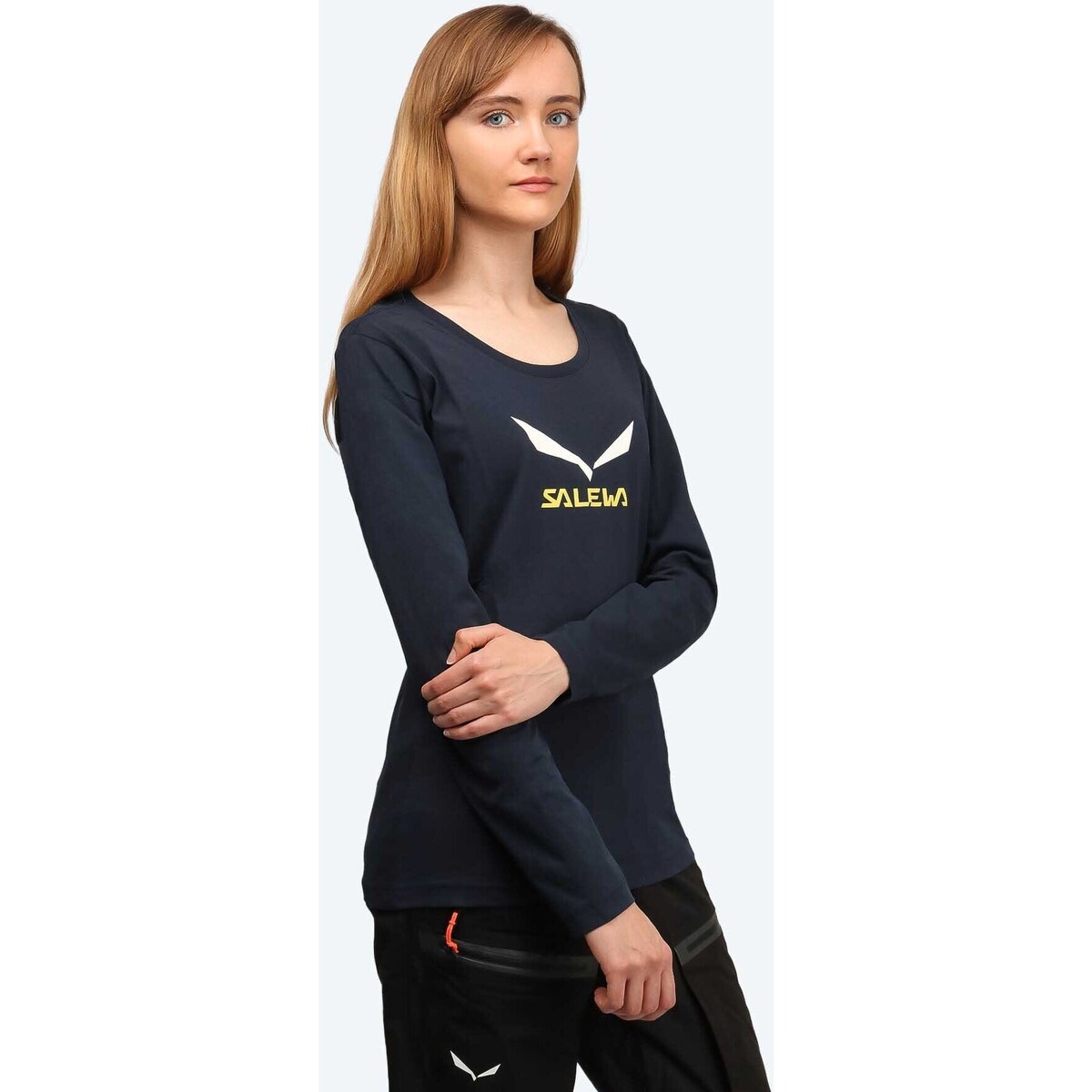 Abbigliamento Donna T-shirts a maniche lunghe Salewa Solidlogo CO W L/S Tee 25280-3991 Blu