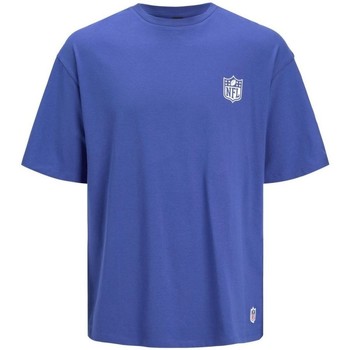 Abbigliamento Uomo T-shirt & Polo Jack & Jones 12206810 NFL LOGO TEE-MAZARINE BLUE LOOSE FIT Blu