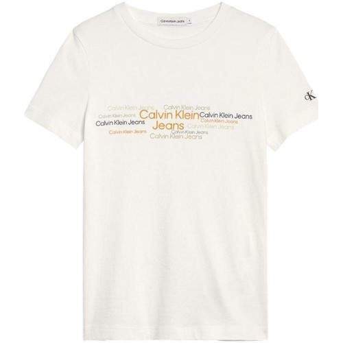 Abbigliamento Bambino T-shirt maniche corte Calvin Klein Jeans  Bianco