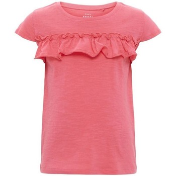 Abbigliamento Unisex bambino T-shirt maniche corte Name it T-shirt bambina Mini Ruffle Rosa