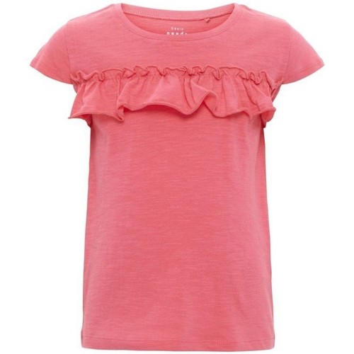 Abbigliamento Unisex bambino T-shirt maniche corte Name it T-shirt bambina Mini Ruffle Rosa