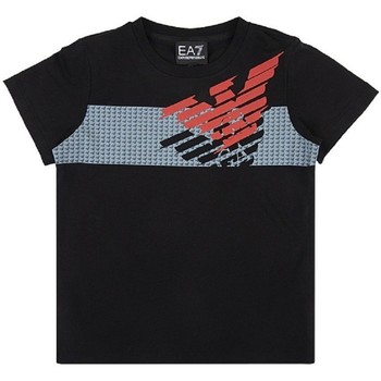 Abbigliamento Unisex bambino T-shirt maniche corte Emporio Armani EA7 T-Shirt Bambino Train Graphic Nero