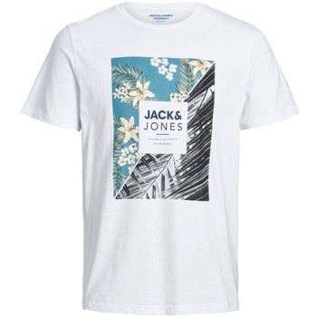 Abbigliamento Unisex bambino T-shirt maniche corte Jack & Jones T-shirt Junior Tropic Bianco