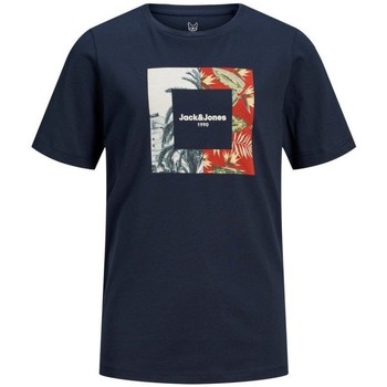 Abbigliamento Unisex bambino T-shirt maniche corte Jack & Jones T-shirt Junior Tropic Blu