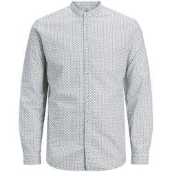 Abbigliamento Uomo Camicie maniche lunghe Jack & Jones Camicia Uomo Mandarin Collar Bianco