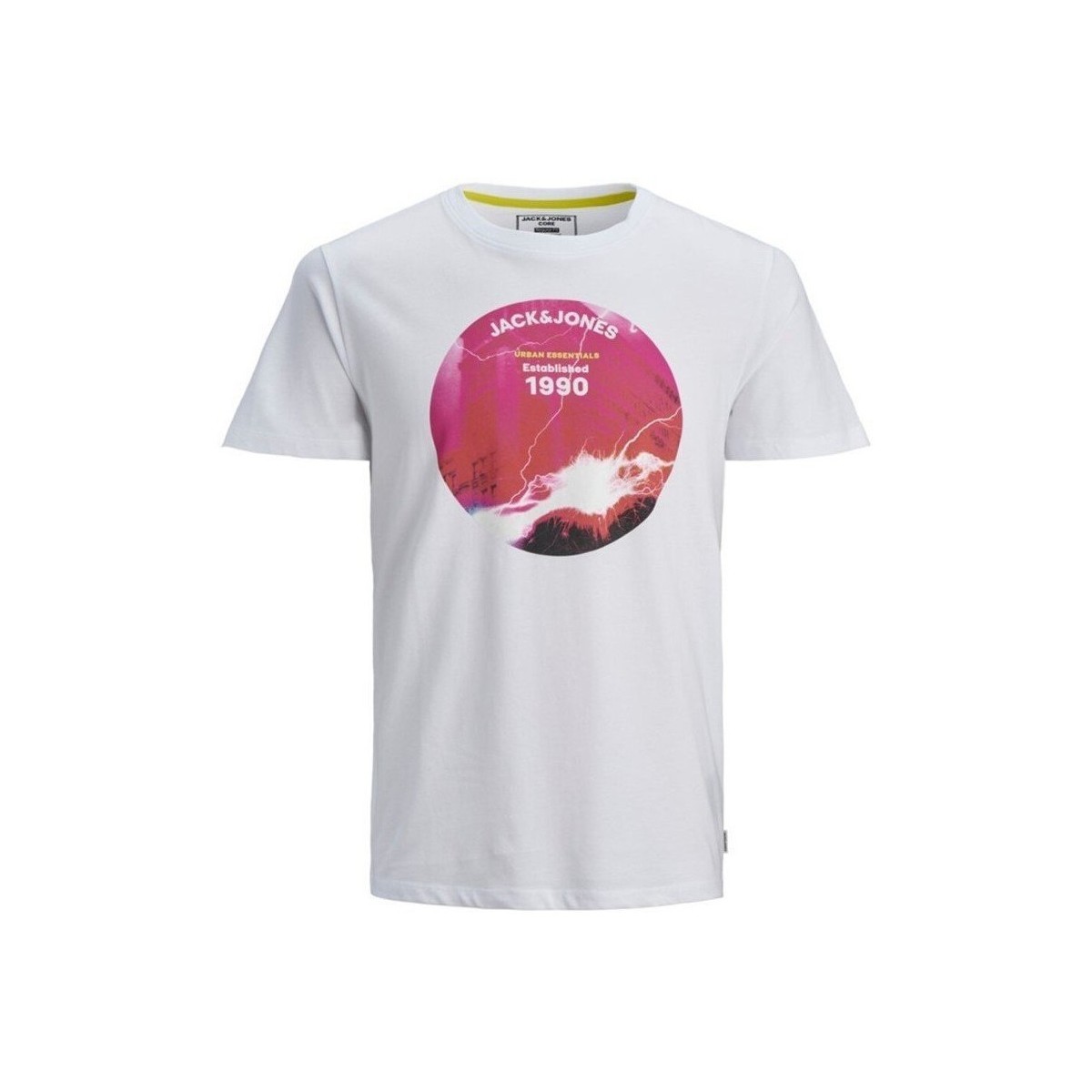 Abbigliamento Uomo T-shirt maniche corte Jack & Jones T-Shirt Uomo Urban Striche Bianco