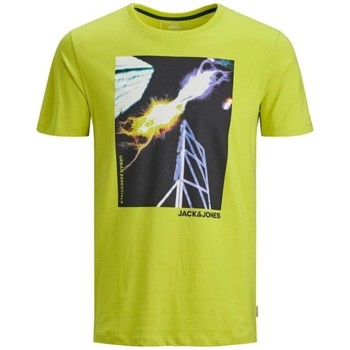 Abbigliamento Uomo T-shirt maniche corte Jack & Jones T-Shirt Uomo Urban Striche Giallo