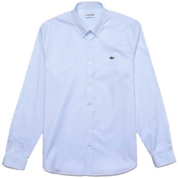 Abbigliamento Uomo Camicie maniche lunghe Lacoste Camicia Uomo Cotone PinPoint Blu