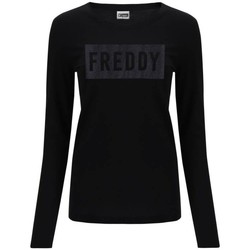 Abbigliamento Donna T-shirts a maniche lunghe Freddy T-Shirt Donna Sunday Glitter Long Sleeve Nero