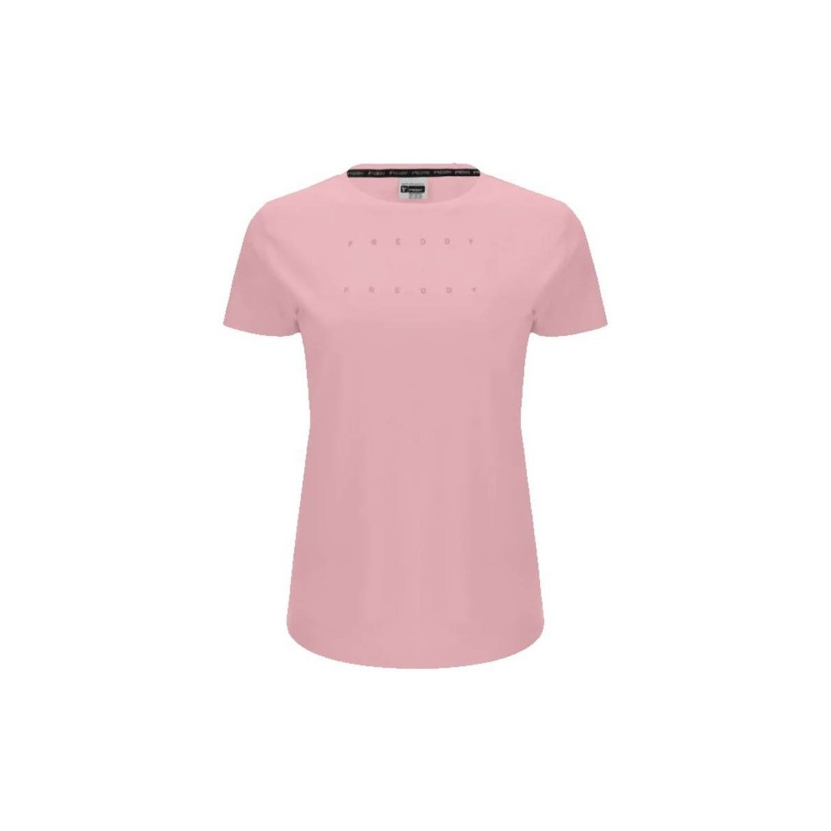 Abbigliamento Donna T-shirt maniche corte Freddy T-Shirt Donna Basic Cotton Jersey Stampa Rosa
