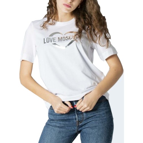 Abbigliamento Donna T-shirt maniche corte Love Moschino W4F153NM3876 Bianco