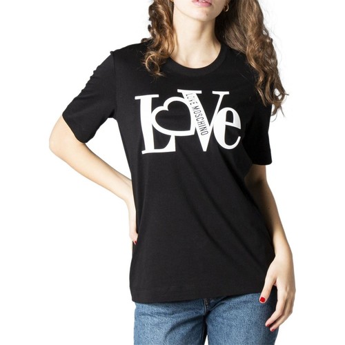 Abbigliamento Donna T-shirt maniche corte Love Moschino W4F153MM3876 Nero