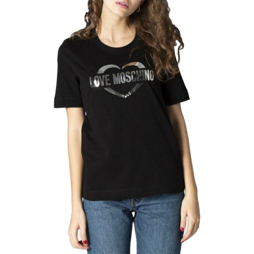 Abbigliamento Donna T-shirt maniche corte Love Moschino W4F153NM3876 Nero