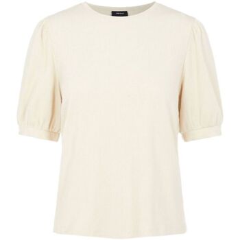 Abbigliamento Donna Top / Blusa Object Jamie Top - Sandshell Bianco