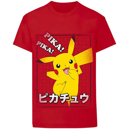 Abbigliamento Unisex bambino T-shirt & Polo Pokemon Pika Pika Rosso