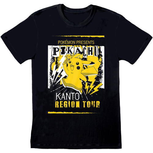 Abbigliamento T-shirts a maniche lunghe Pokemon Kanto Region Tour Nero