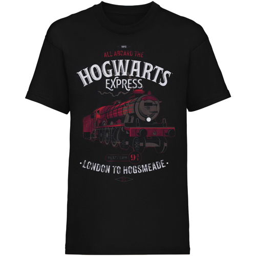 Abbigliamento T-shirts a maniche lunghe Harry Potter All Aboard Nero