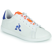 Scarpe Unisex bambino Sneakers basse Le Coq Sportif COURTSET GS SPORT Bianco / Arancio / Blu