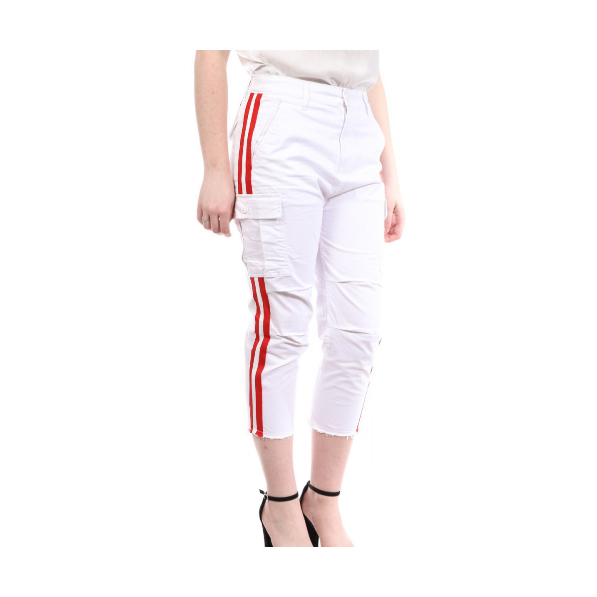 Abbigliamento Donna Pantaloni Teddy Smith 30113711D Bianco