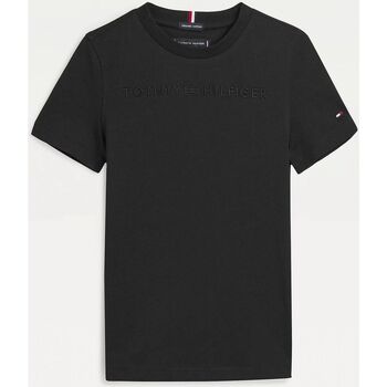 Abbigliamento Bambino T-shirt & Polo Tommy Hilfiger KB0KB07014T CONSCIOUS LOGO-BDS Nero