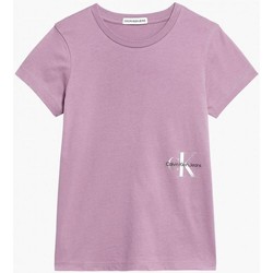 Abbigliamento Bambina T-shirt & Polo Calvin Klein Jeans IG0IG01297 MONOGRAM T-SHIRT-VCB Rosa
