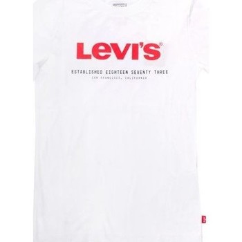 Abbigliamento Unisex bambino T-shirt maniche corte Levi's 91E054 GRAPHIC TEE-001 WHITE Bianco