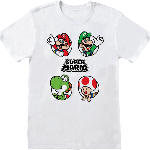 Abbigliamento T-shirts a maniche lunghe Super Mario HE734 Bianco