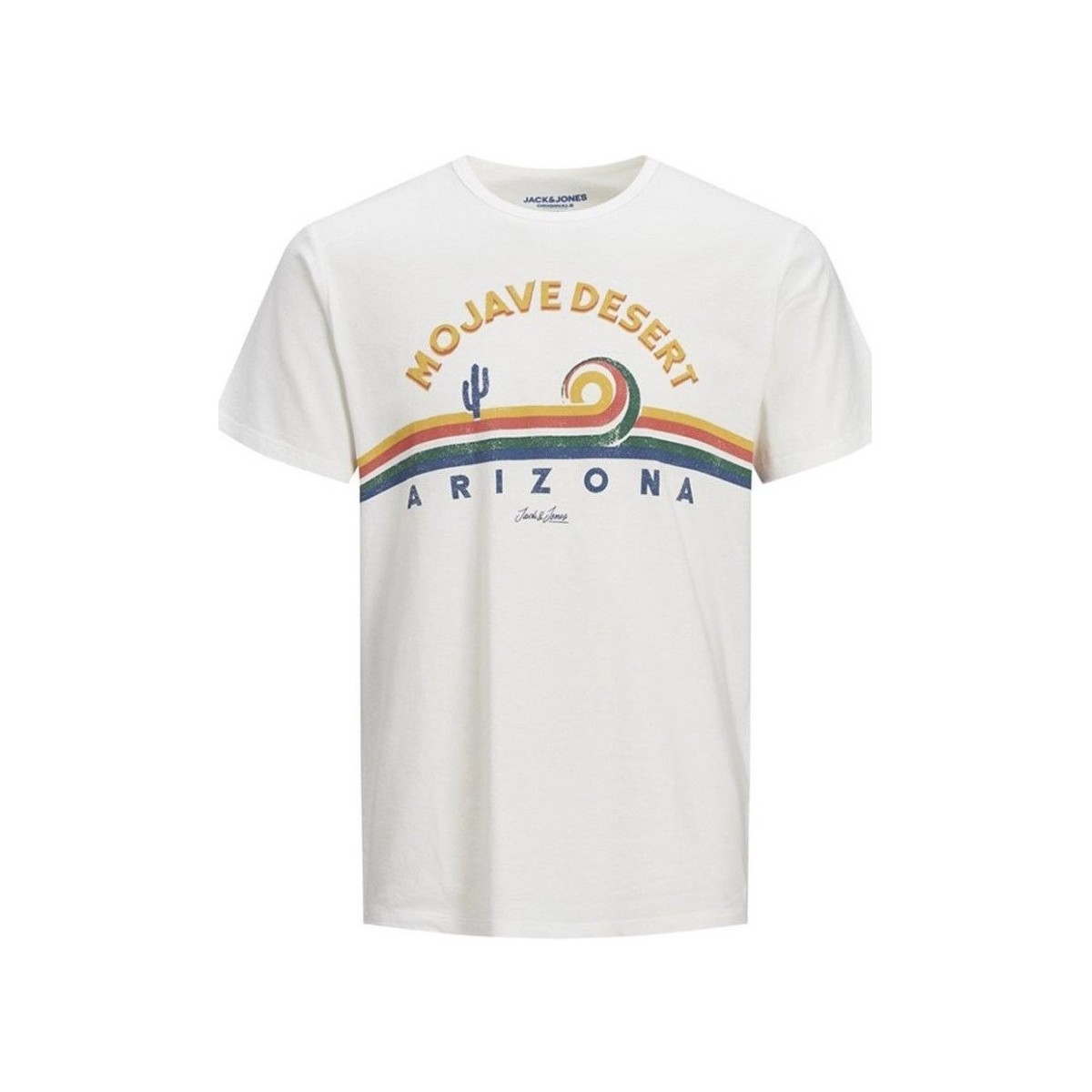 Abbigliamento Uomo T-shirt maniche corte Jack & Jones T-Shirt Uomo Vintage Desert Bianco