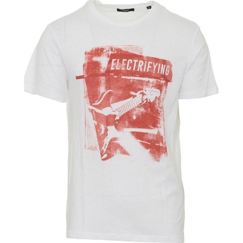 Abbigliamento Uomo T-shirt maniche corte Jack & Jones T-Shirt Uomo Jeremy Stampa Bianco