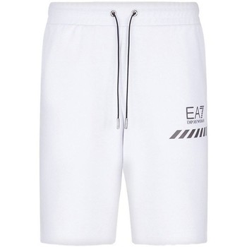 Abbigliamento Uomo Shorts / Bermuda Emporio Armani EA7 Bermuda Uomo con Logo Bianco